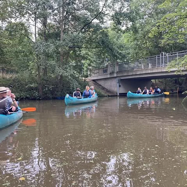 Betriebsausflug mit Kanus auf der Wümme